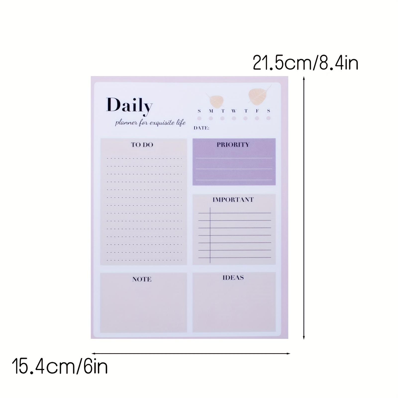 104p Morandi Series Daily Planner 21x34cm Tearable Notepad Schedule Memo Book
