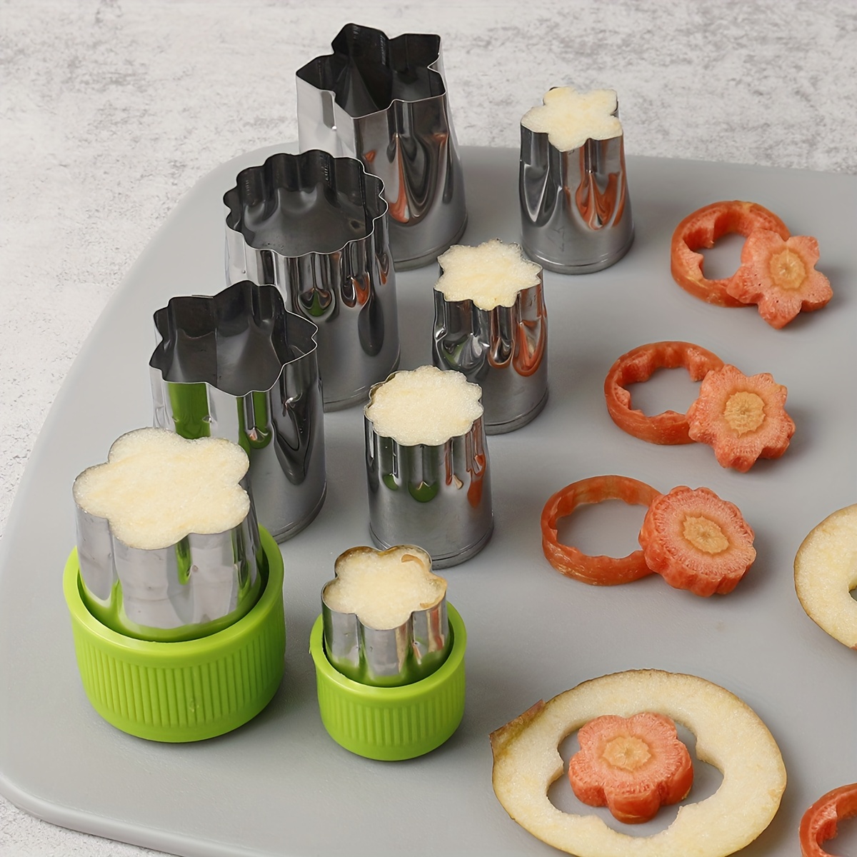 Vegetable Cutter Shapes Set Stainless Steel Cookie Cutters - Temu