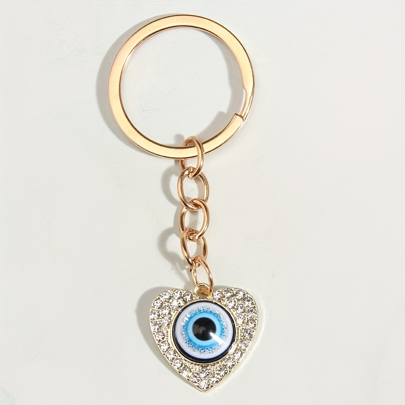 Customizable Demon's Eye Keychain Rhinestone Charm