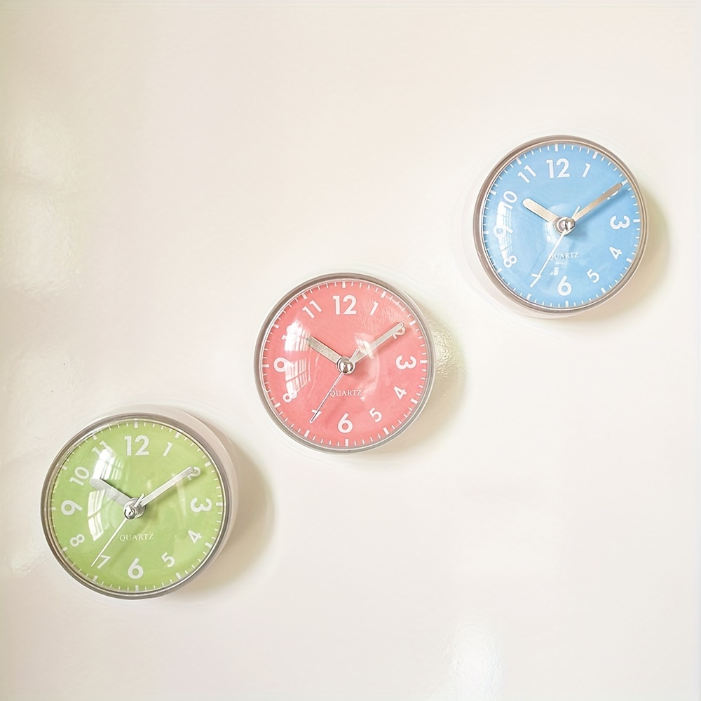 Reloj de pared impermeable baño  Reloj de baño ventosa reloj  silencioso-Aliexpress