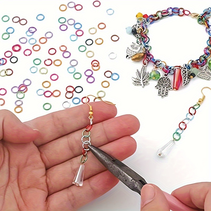 2250pcs Colorful Jump Ring Set 10 Color Aluminum Open Jump Ring, For  Jewelry Making O-shaped Ring Connector Rings Jewelry DIY Chain Lock  Necklace Brac