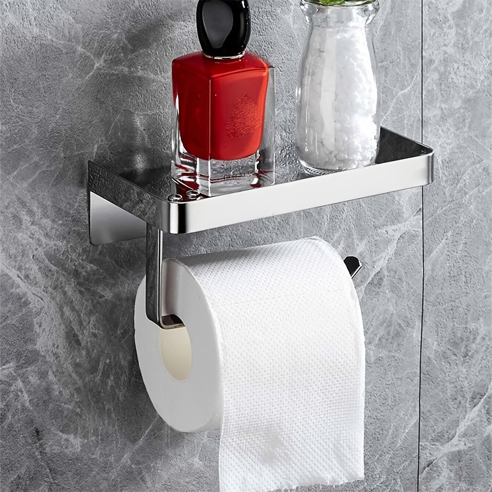 1ppc Roll Paper Holder Stainless Steel Toilet Punch free - Temu