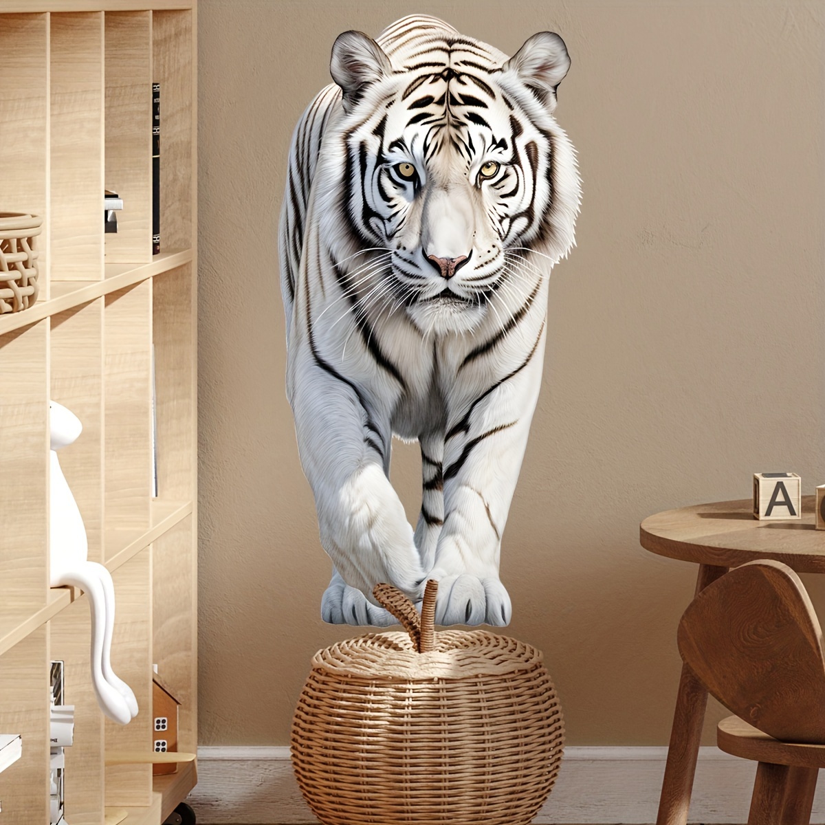 1pc Nuevo Adhesivo Pared Tigre Decoración Sala Dormitorio - Temu