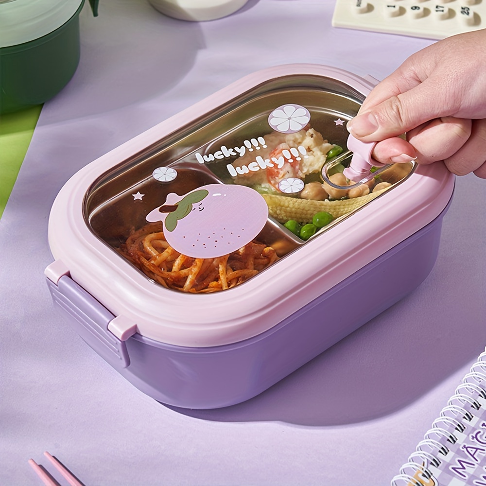 Stainless Steel Lunch Bento Box Outdoor Picnic Thermal Food