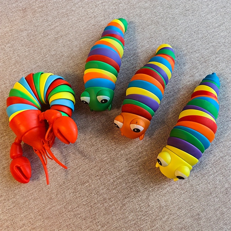 Articulated Slug Toy Realistic Worm Caterpillar Fidget Toys Stress Rel