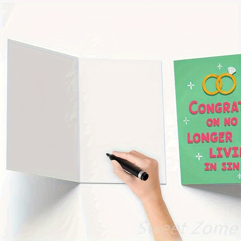 Sleazy Greeting Funny Wedding Card With Envelope Funny - Temu