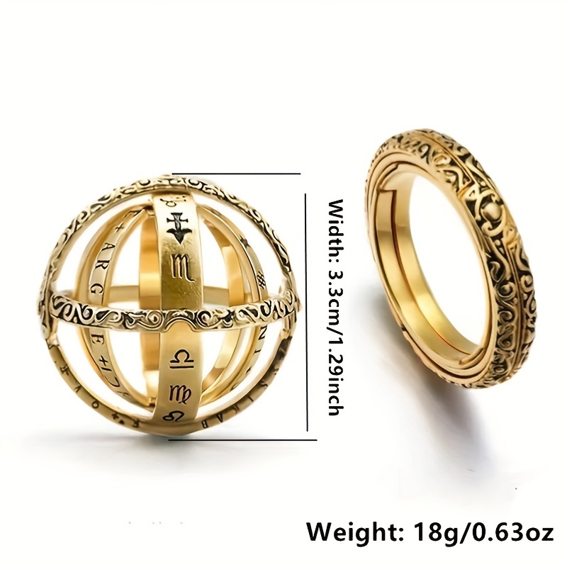 Creative Retro Ball Shaped Ring for Men