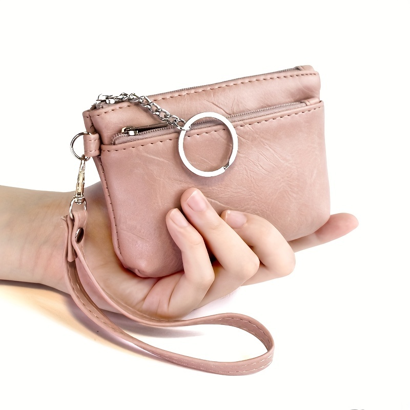 Womens Mini Minimalist Coin Purse Portable Clutch Storage Bag