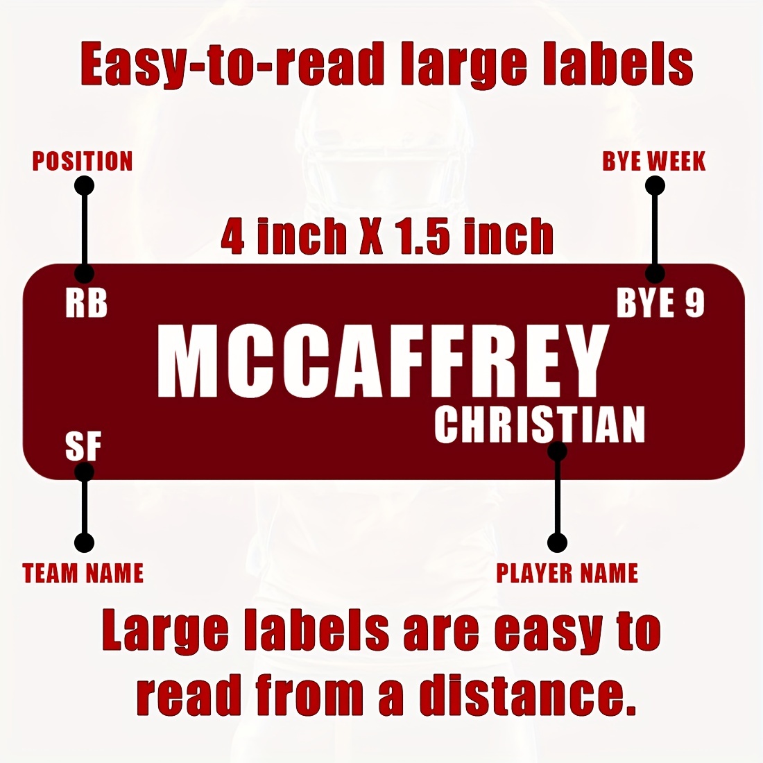 2023 Fantasy Football Draft Board and Player Label Kit