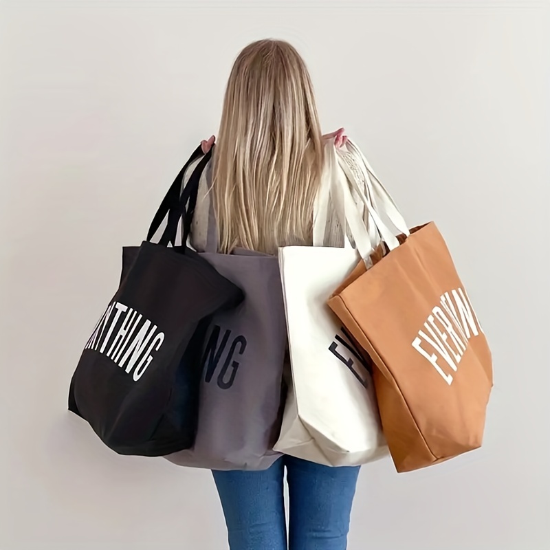 Blank Canvas Shoulder Bag Female Handbag Reusable Grocery Storage Foldable  Casual Totes Eco Friendly Shopping Bags