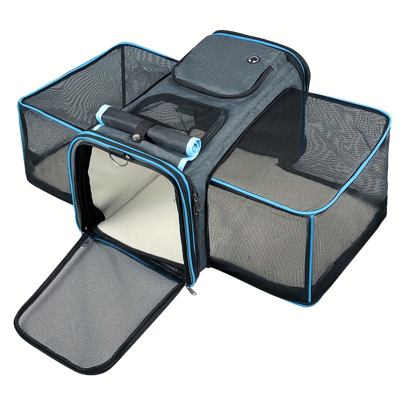 TEMU Expandable Pet Carrier For Airline Travel, Portable And Comfortable Cat Bag For Cats And Small Dogs