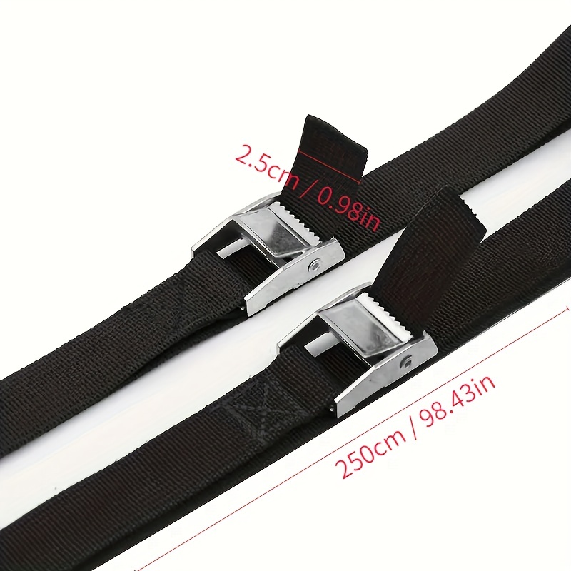 25mm 2.5 Meters Metal Cam Buckle Tie Down Strap Heavy Duty Luggage Load  Securing - Blue, 2.5m 