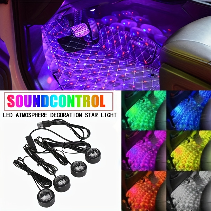 Auto Atmosphäre Licht Ambiente Innendekoration App Sound Control Wireless  RGB Neon Led Streifen Auto Flexible Lampen