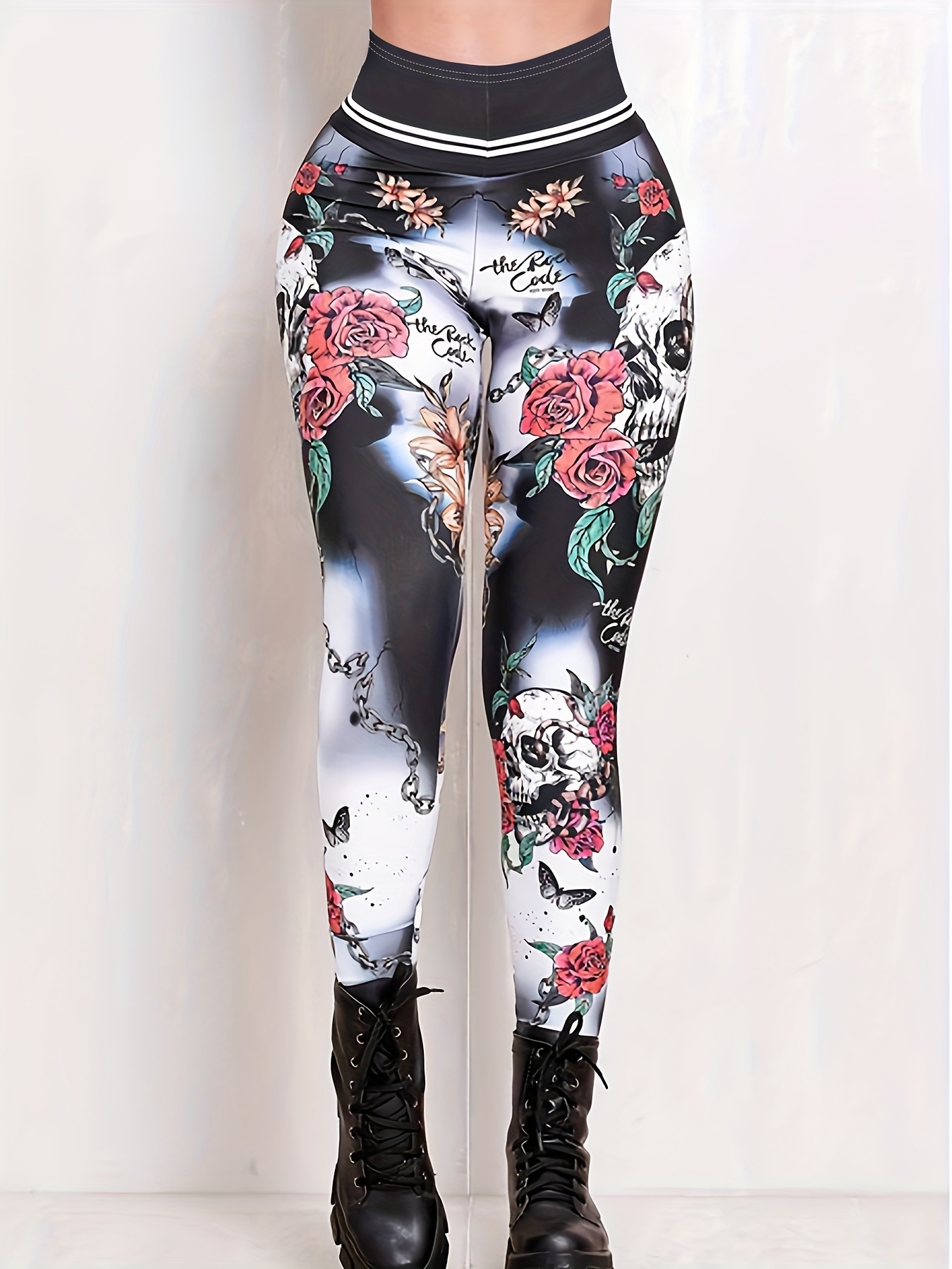 Is That The New Goth Skull & Letter Graphic Leggings ??
