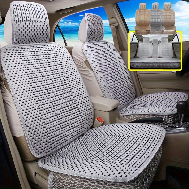 5 Sitze Ice Silk Auto Sitzbezüge, Atmungsaktive Vollumgebung