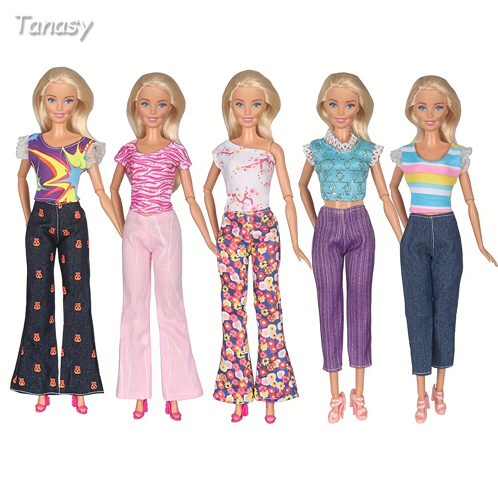 Ken Doll Clothes Shoes Fashion Daily Casual Wear Top+Pants Two-Pieces Suits  For Barbies