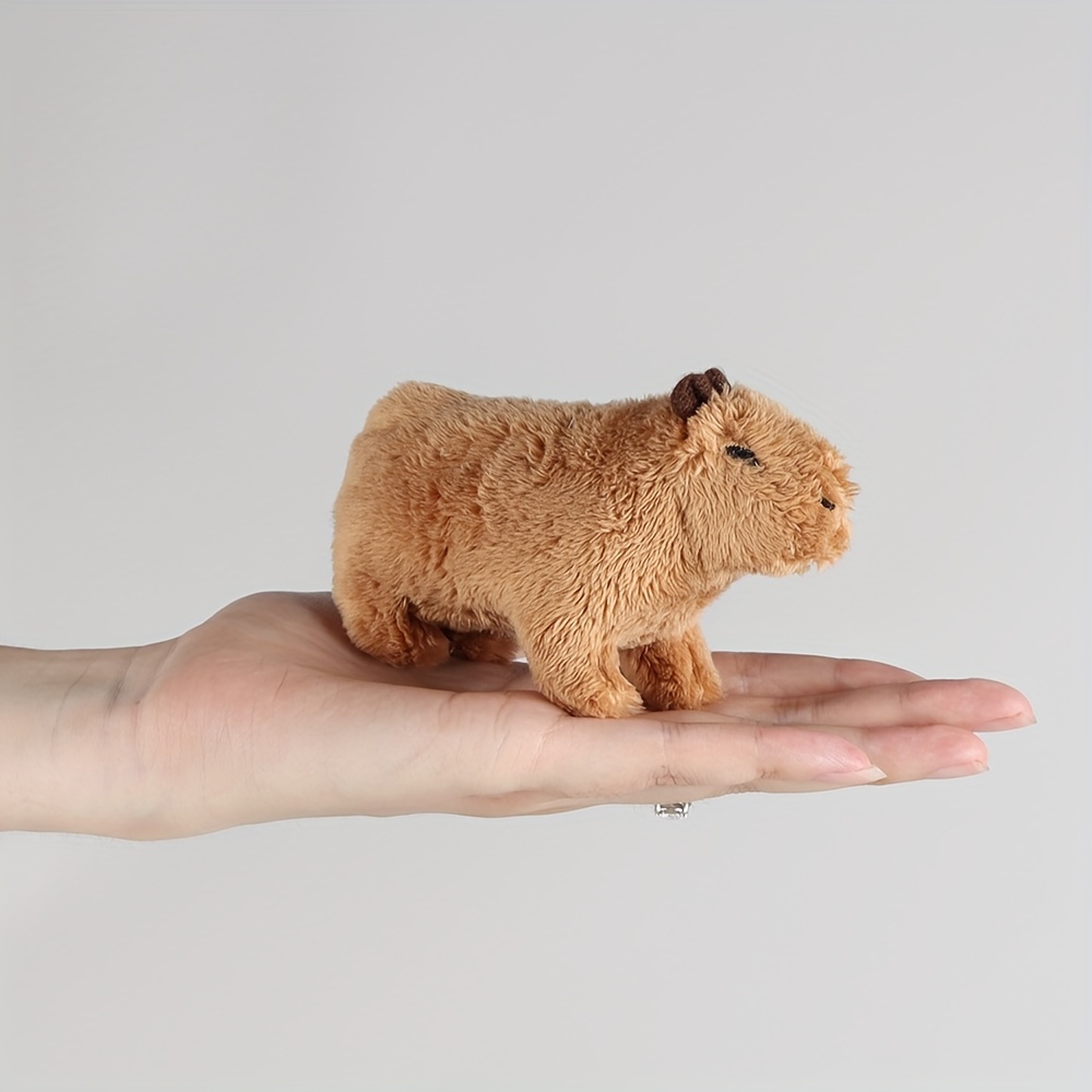 33.99cm Simulation Capybara Animal Plush Toy Soft Stuffed Animal Doll With  4pcs 11.0cm Colorful Mini Capybara In Her Tummy Mother Child Series Kawaii