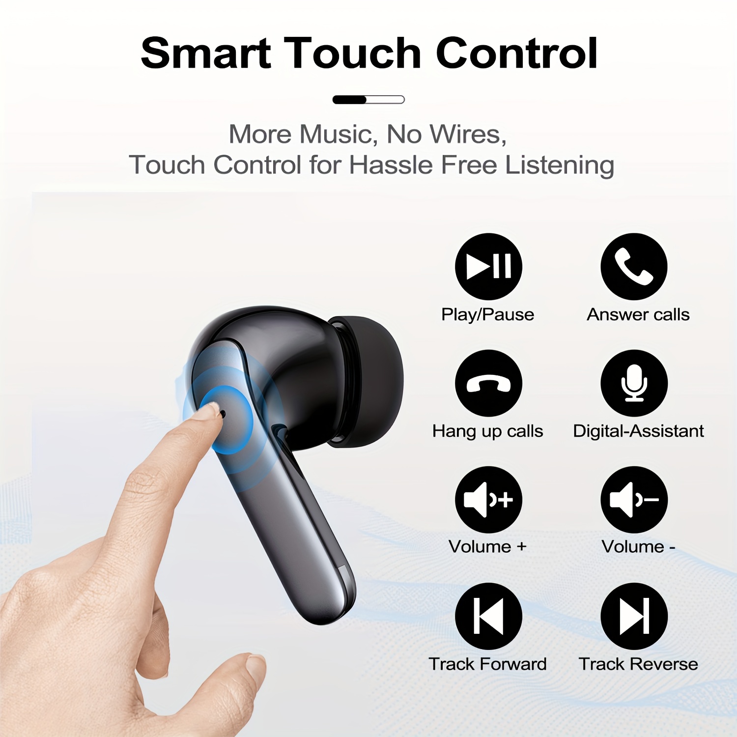 Wireless Earphones, Wireleess 5.3, 13mm Speaker, 30 Hours Of Playback Time, Suitable For IPhone And Android, For Gaming, Business, And Sports With Mi_voghion.com