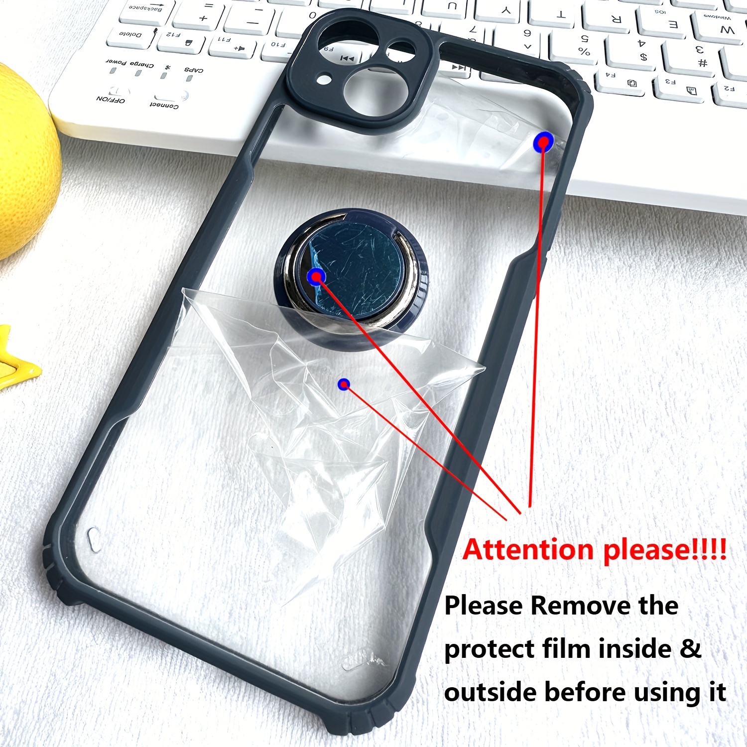 Ring Kickstand Shockproof Magnetic Hybrid Silicone Cover For - Temu Italy