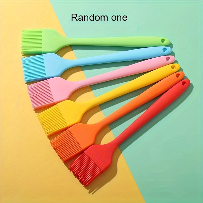 1pc Random Color Silicone Dish Scrubber, One Size