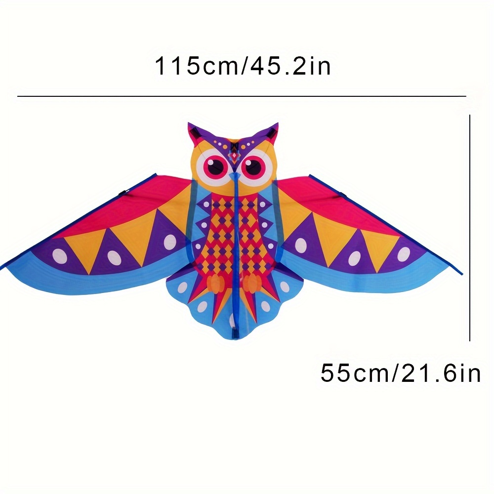1pc 1 15m owl kite with 50m line for outdoor flying entertainment 3