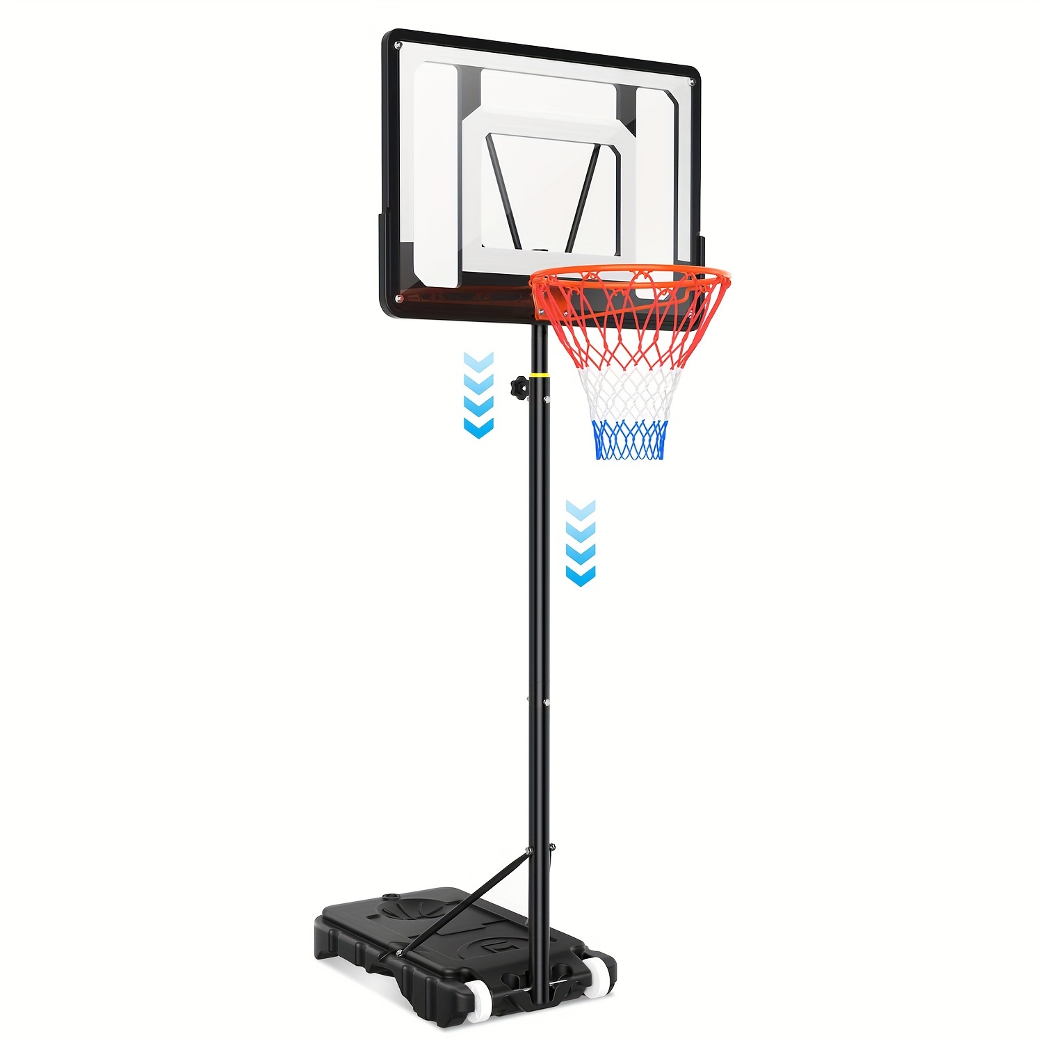 Canasta de Baloncesto, canasta de basquetbol con tablero y soporte ,para  Niños, altura Ajustable