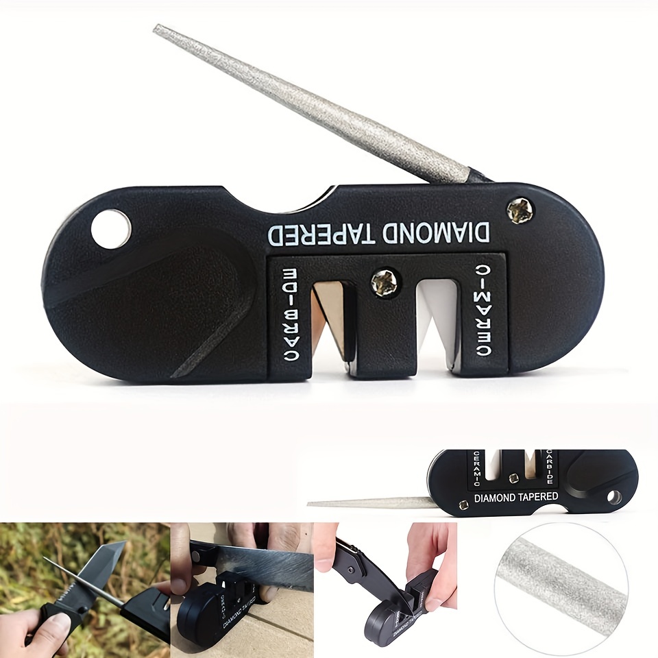 

3-in-1 Multifunction Pocket Knife Sharpener: The Ultimate Survival Tool For Outdoor Camping Activities