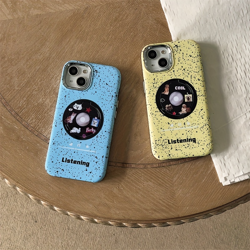  JLSL Funda de teléfono con espejo de maquillaje compatible con  iPhone 13 Pro Max, 2 fundas lujosas con forma de corazón con espejo con  bola de pelo para mujeres y niñas