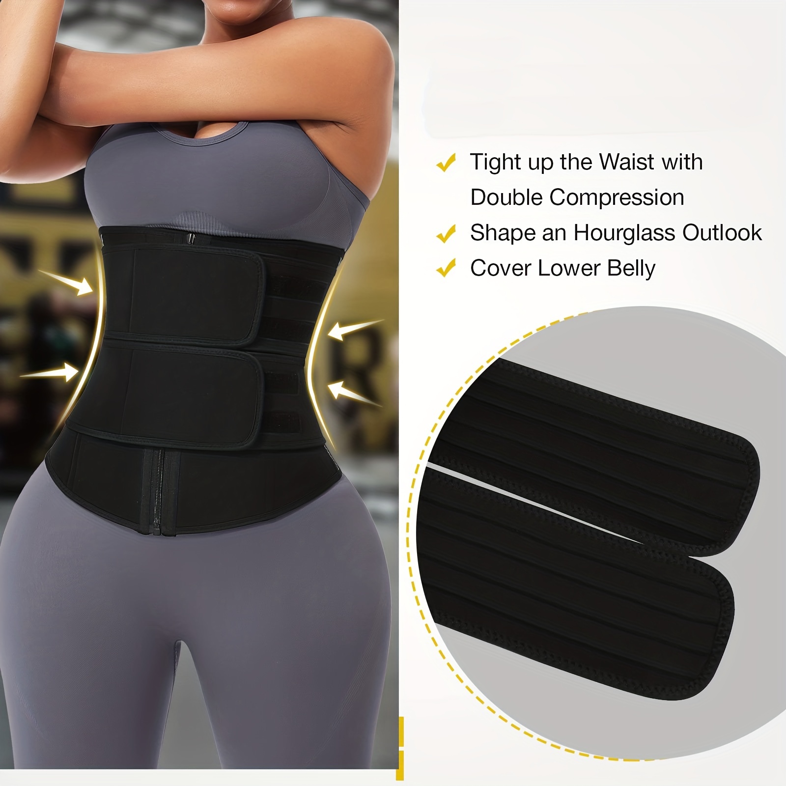 Fajas Reductoras Abdomen Para Sudar Y Perder Peso Mujer Shaper Waist Trainer