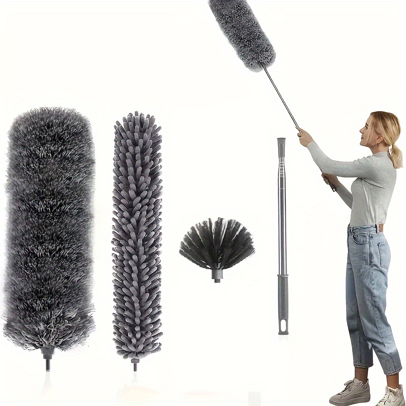 Telescopic Feather Duster Extendable Microfibre Duster Brush for Cleaning  Cobweb