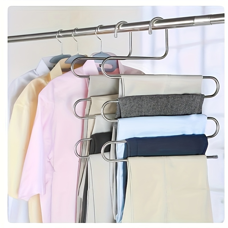 Multi-layer Velvet Pants Hanger, Durable Clothes Hanger For Pants, Scarves,  Camisoles, Household Storage Organizer For Bathroom, Bedroom, Closet,  Wardrobe, Home, Dorm - Temu