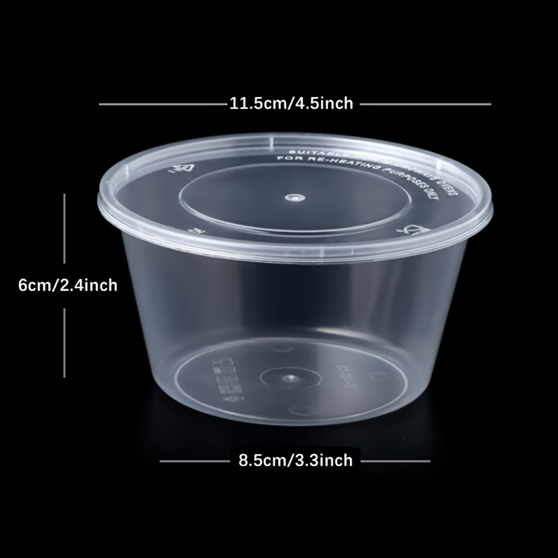 50pcs Plastic Bowl Microwaveable Disposable Takeaway Bowl - Temu