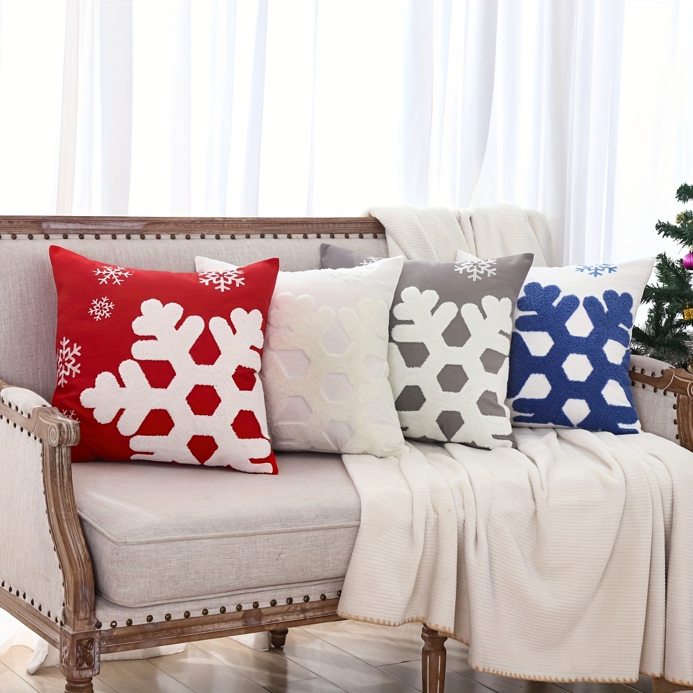 Christmas Snowflake Pillowcase Without Pillow Insert For - Temu