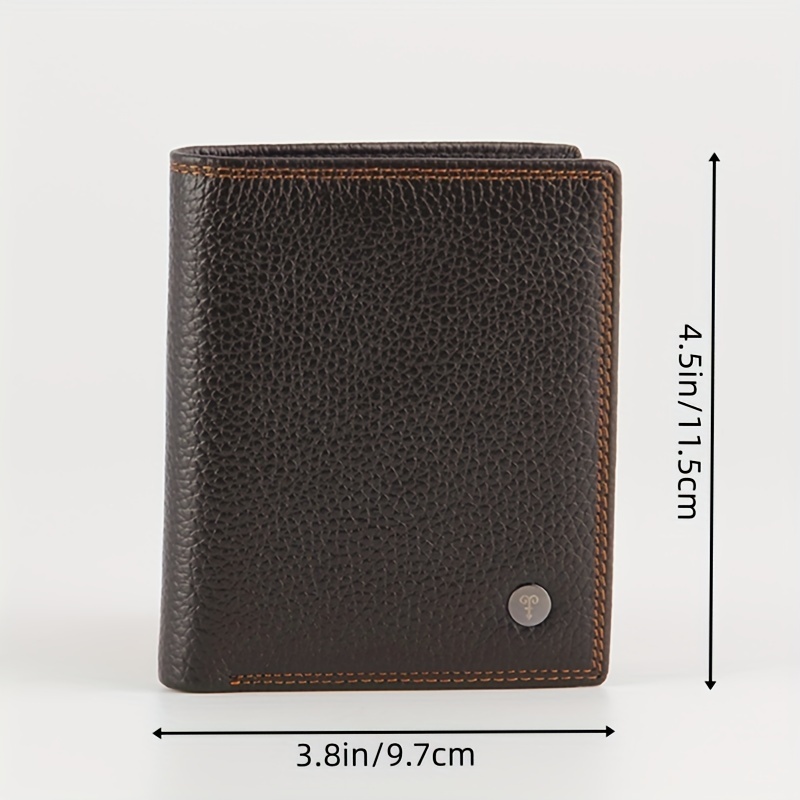 Men's Genuine Leather Short Wallet Multiple Card Slots Purse Large Capacity  Card Cash Holder, Great Gift For Men Father's Day Gift - Temu Japan