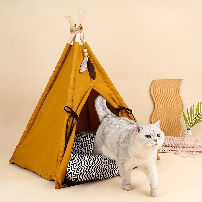 Tiny Tent Pet Tents Cats UTSÅDD Cat House, Gray/felt IKEA CA