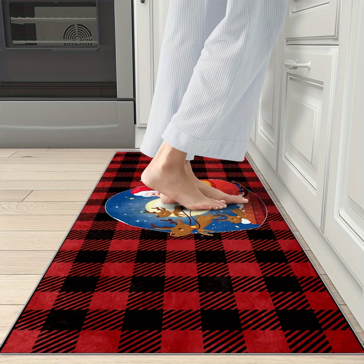 REINDEER FLY Bathroom Rug, Soft Absorbent Bathroom Mat and Bath