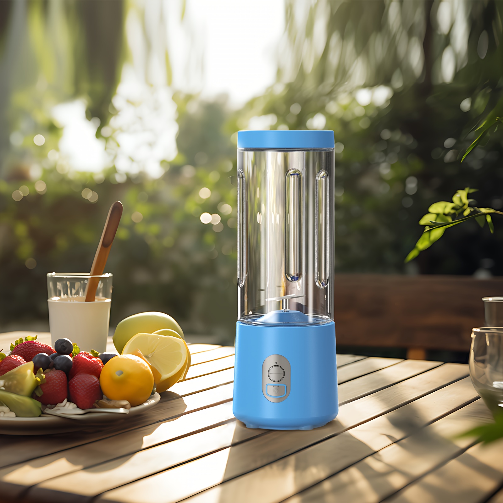 Portable Blender, Personal Blender, Small Fruit Mixer, Electric USB  Rechargeable Juicer Cup