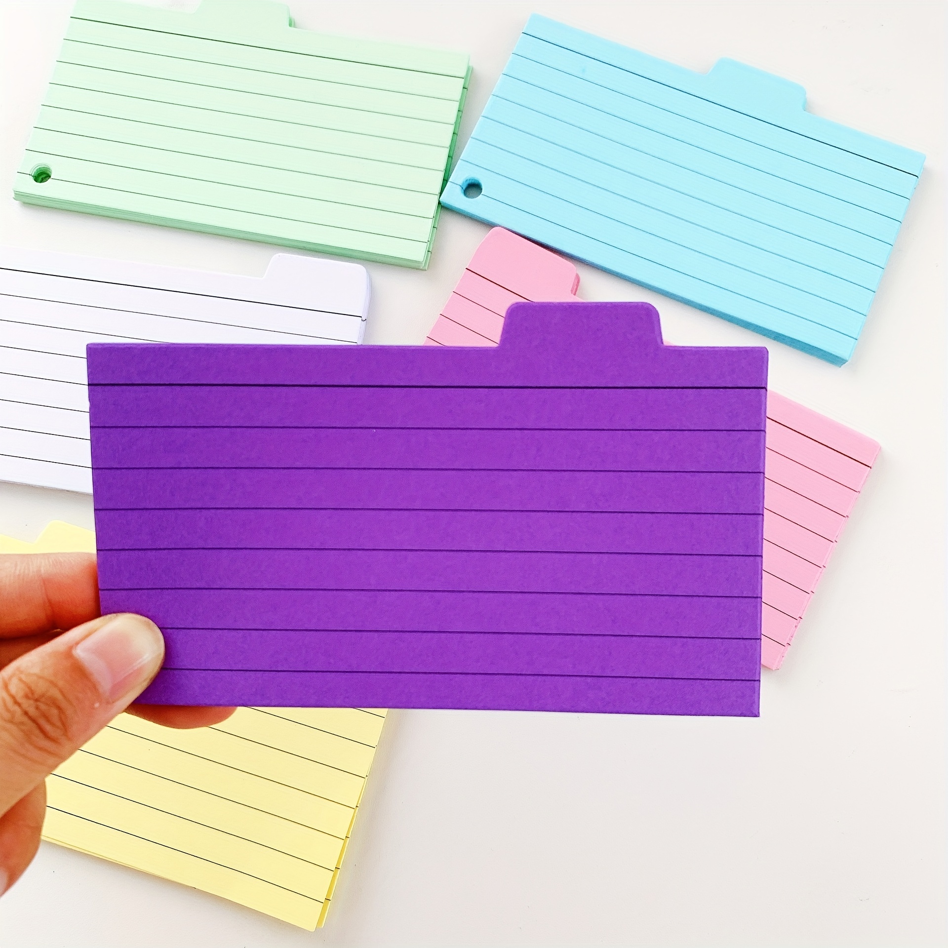 Blank Ruled Index Card Assorted Neon Colored Note - Temu
