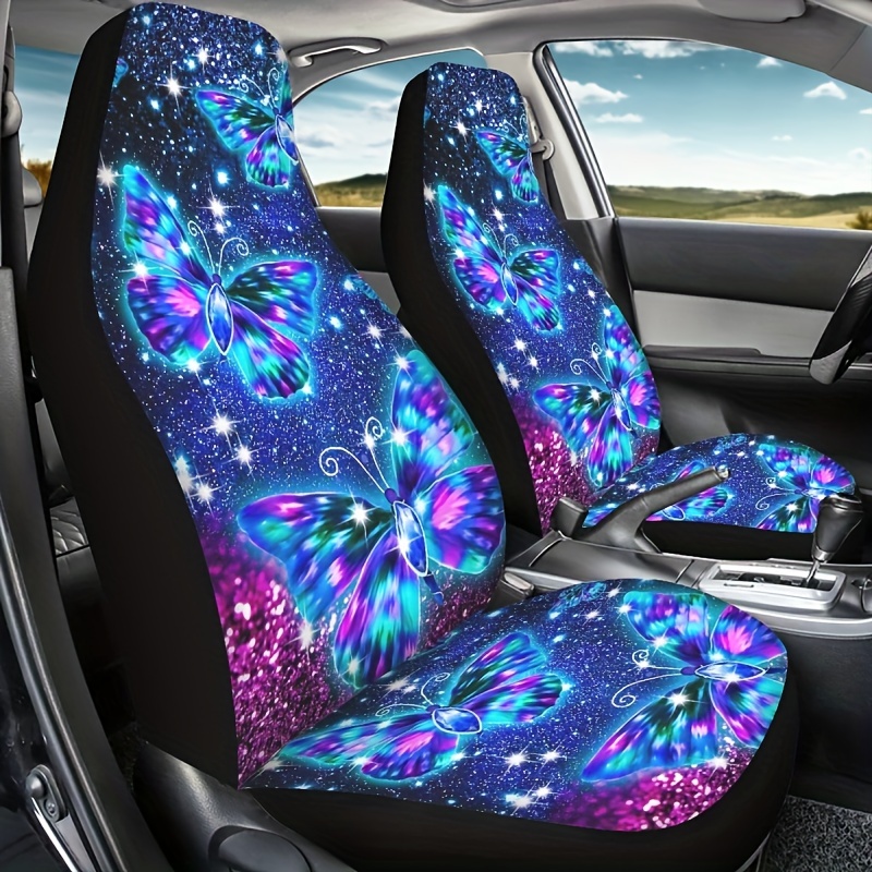 Car Universal Print Pattern Butterfly Car Seat Cover Double - Temu