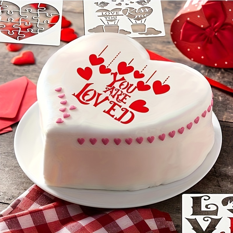 11pcs Valentine's Day Love Theme Painting Stencils, Hollow Out Printing  Stencils, PET Laser Cutting Stencils, For Various Decorative DIY  Hand-painted