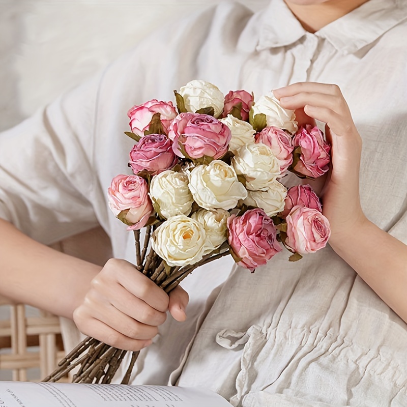 Creative Simulation Rose Flower Retro Rose Fake Flower - Temu