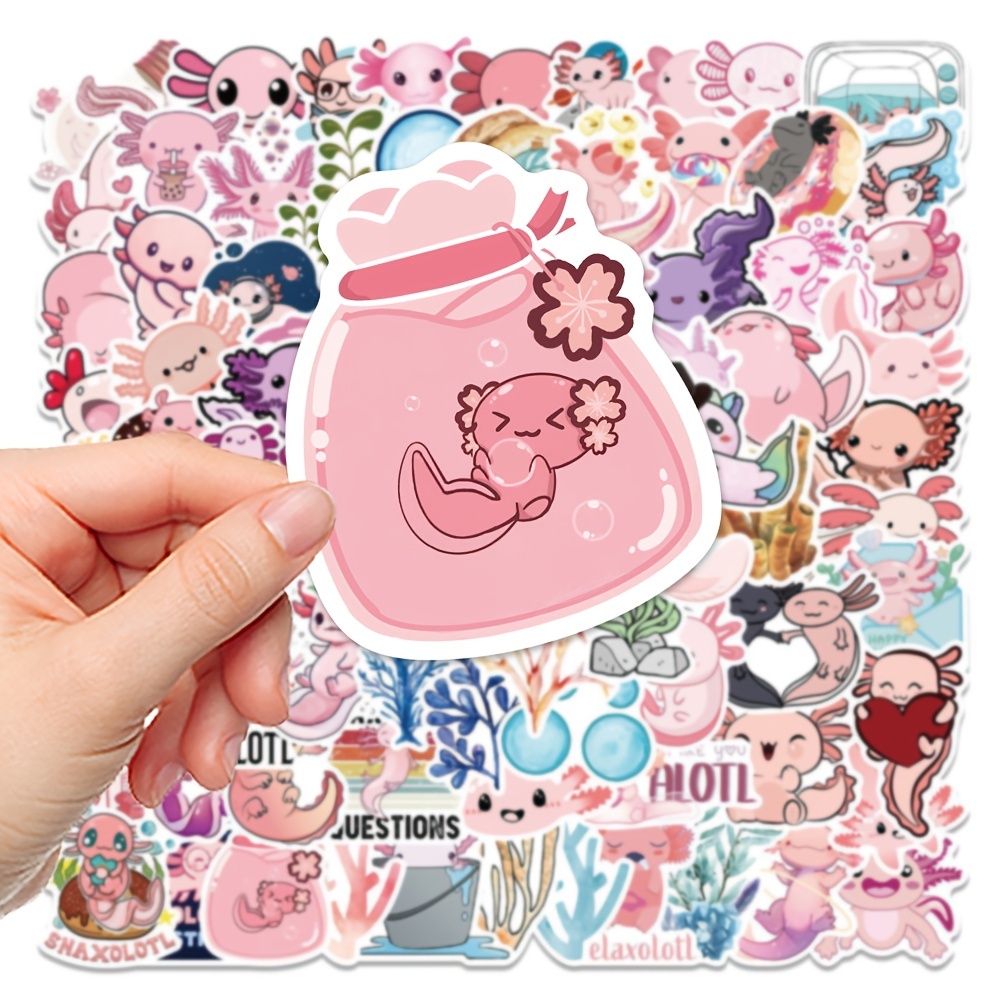 Axolotl Stickers Cute Axolotl Waterproof Stickers vinyl - Temu