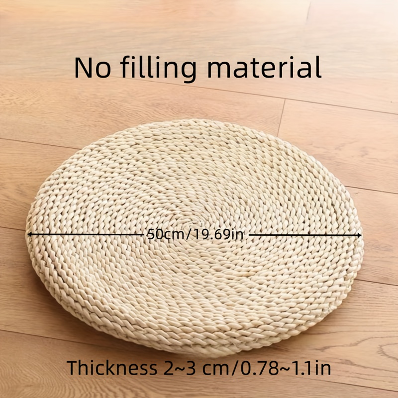 Japanese Style Handcrafted Straw Flat Seat Cushion Corn Husk - Temu