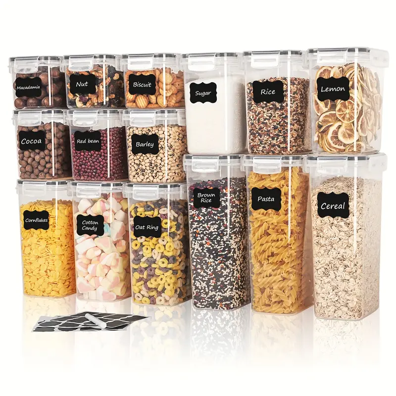 Food Jars & Canisters, Stackable Container Organizer, Airtight