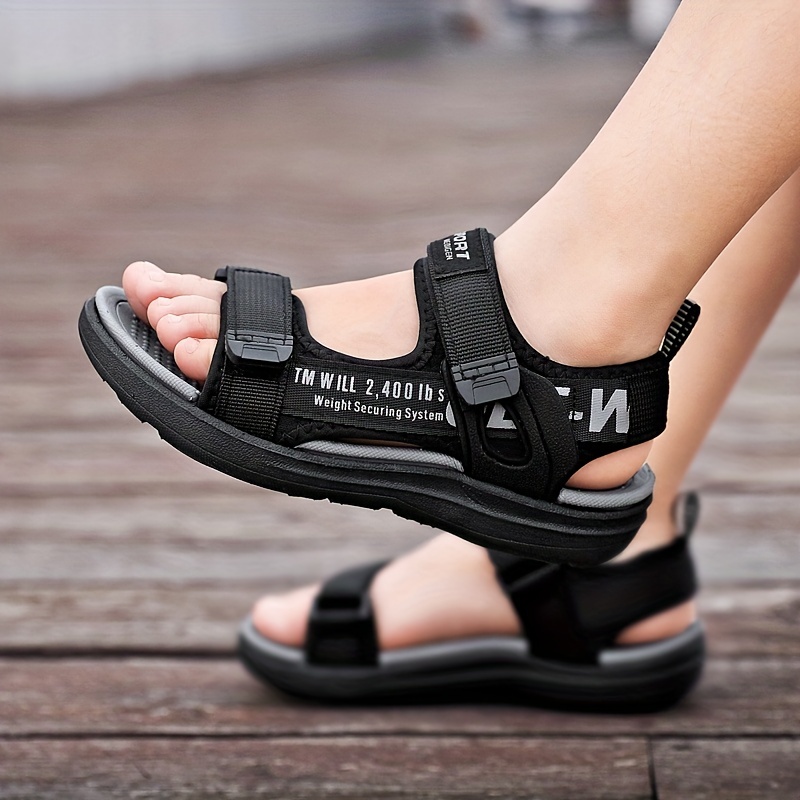 Boys Trendy Slip On Sandals With Adjustable Hook & Loop Fastener, Kids  Casual Outdoor Walking Shoes