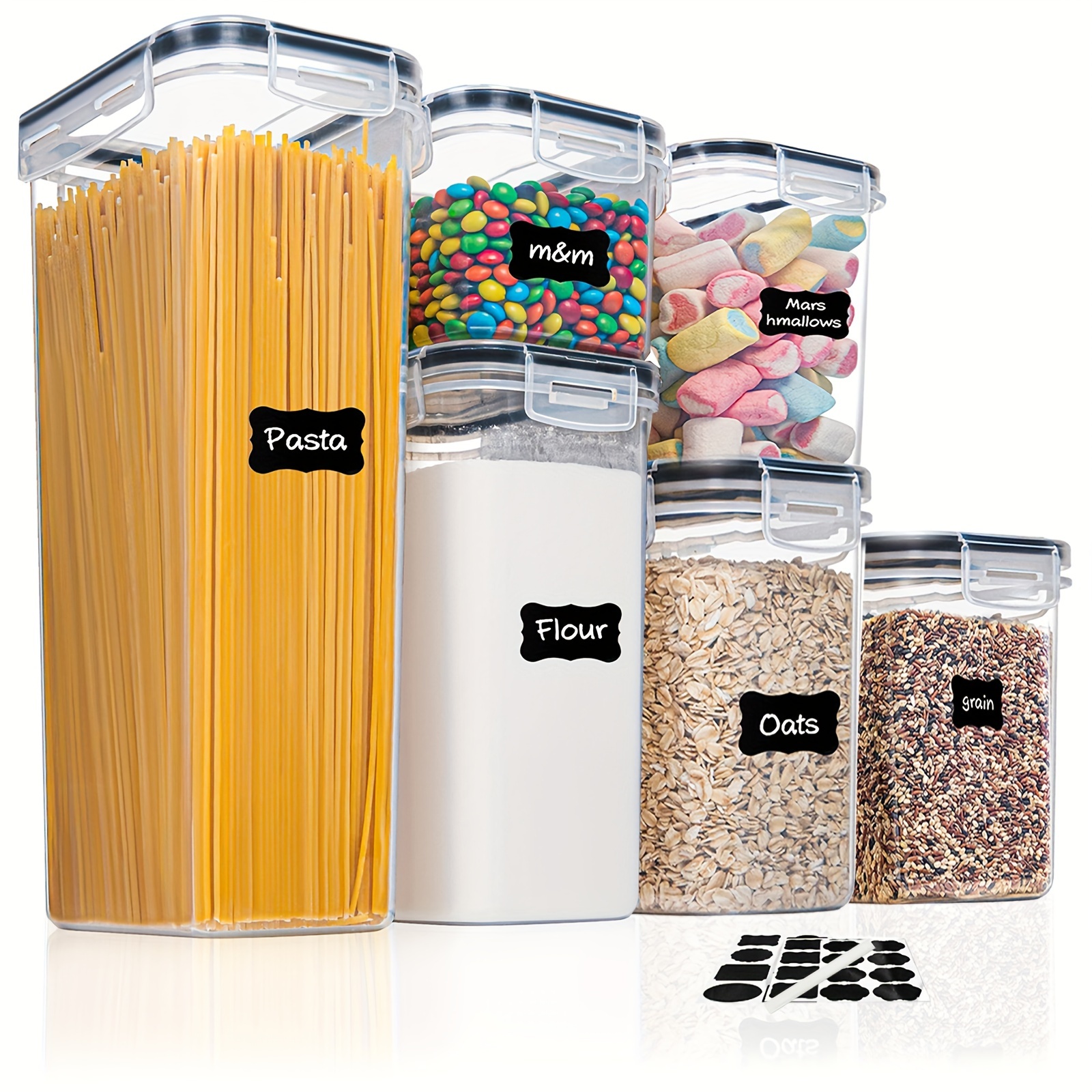 Vtopmart Cereal Storage Container Set, BPA Free Plastic Airtight Food