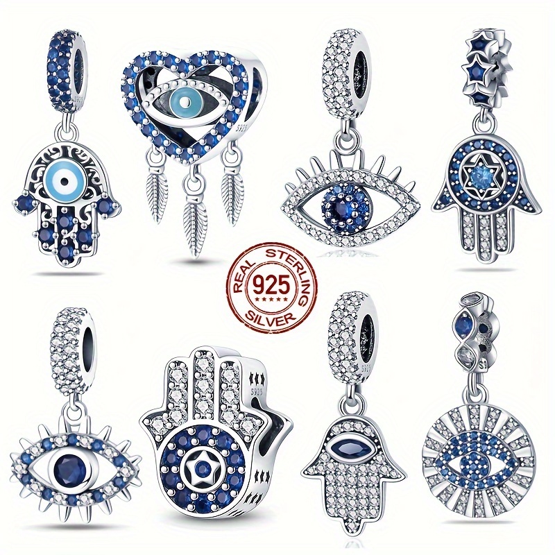 

Zirconia Evil Eyes Pendant Beads - Perfect S925 For Bracelet & Necklace Decoration!