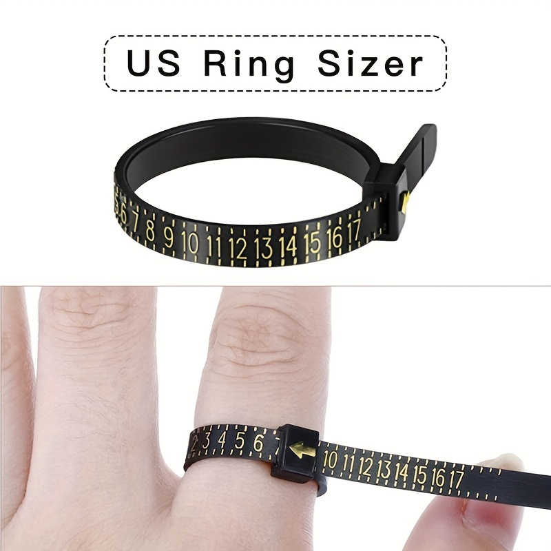  HayEastdor 2PCS Ring and Bracelet Sizer Measuring Tool Black  Reusable Universal Ring Size Guage for Fingers and Bangle Sizing Tool for  Jewelry Measurement HE008-B : Arts, Crafts & Sewing