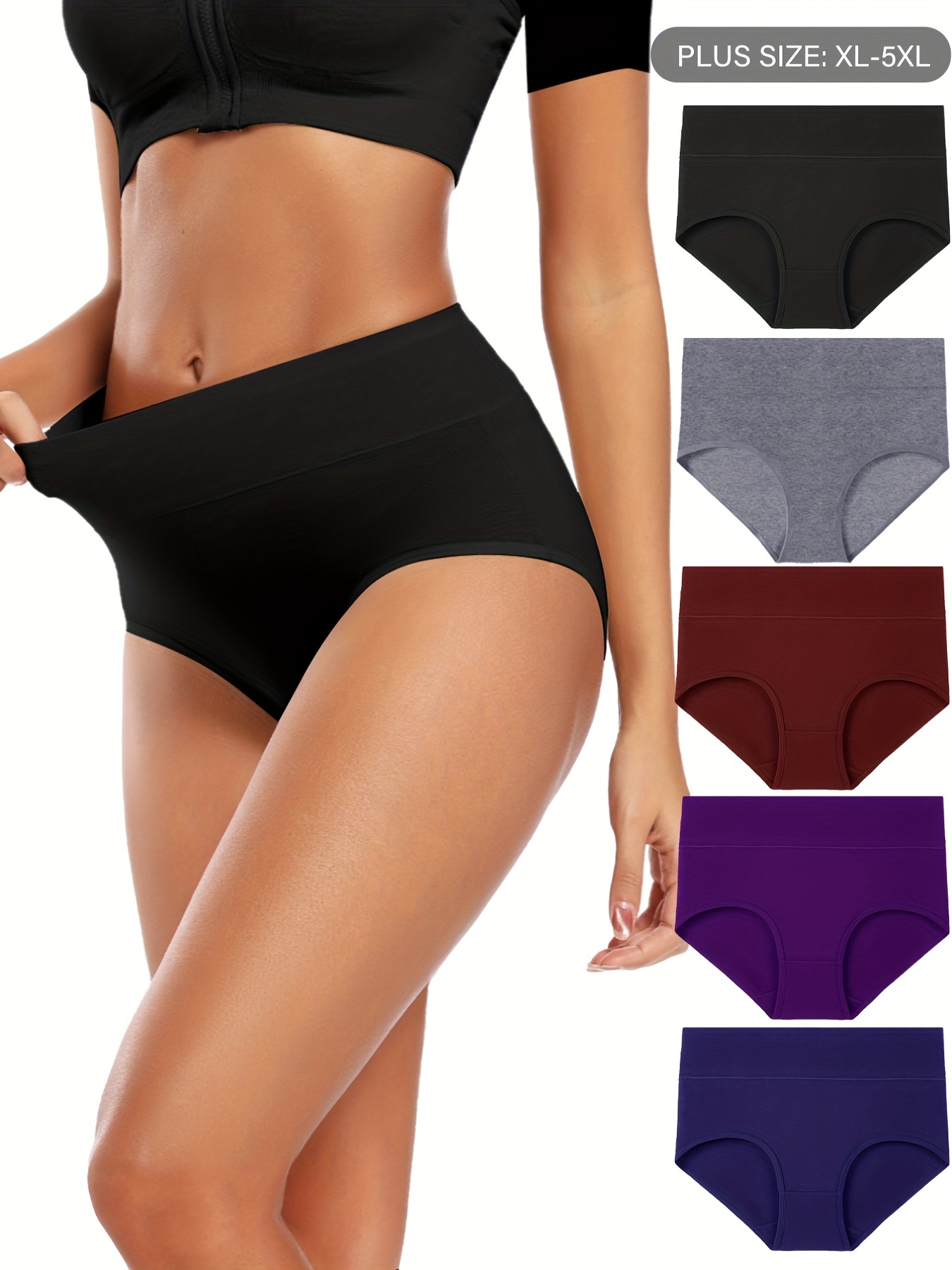  ENJOY PREG Stretch Cotton Underwear Maternity Women Panties  Soft High Waist Breathable Briefs 3 Pack : Clothing, Shoes & Jewelry