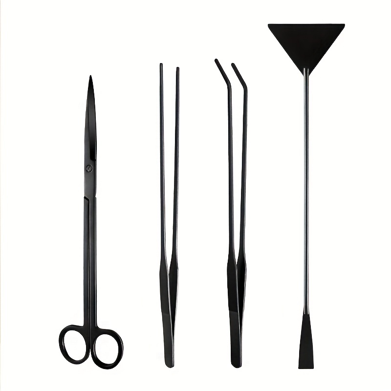 Aquarium Tool Kit Stainless Steel Tweezers Scissors Spatula - Temu